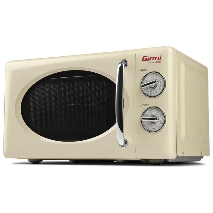 Girmi FM2105 Design Vintage Forno a Microonde con Grill Capacita' 20 Litri Potenza 700+800W 3 modalita' di cottura Crema