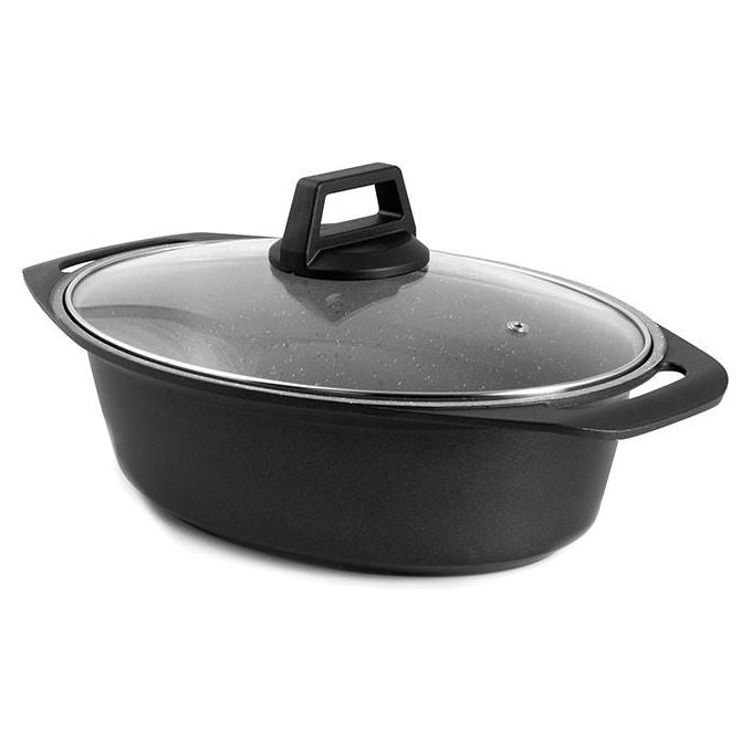 Bialetti Aeternum Casseruola Ovale Petravera con Coperchio