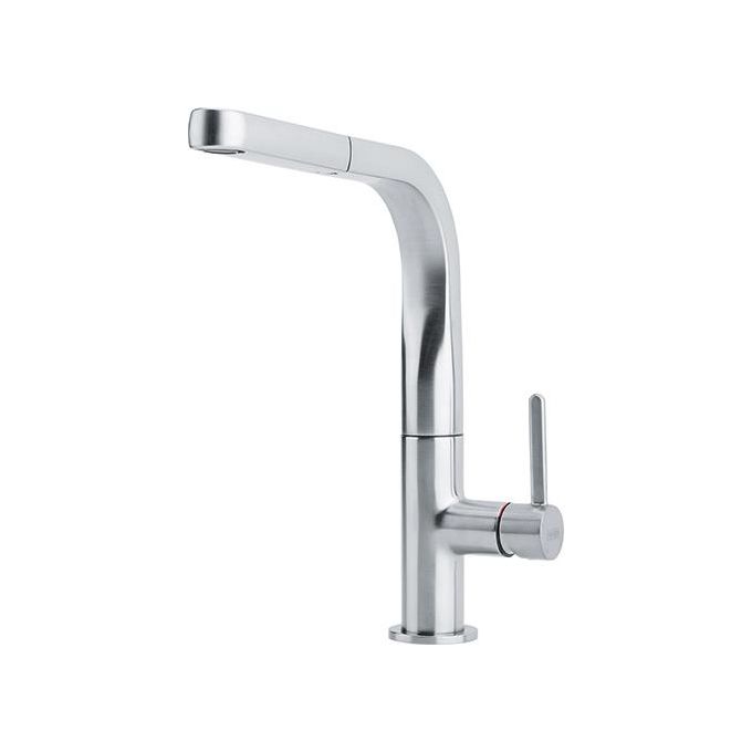 Franke 115.0259.976 Sinos Doccia Miscelatore  monocomando con canna girevole 360° e Doccetta orientabile monogetto Acciaio optical