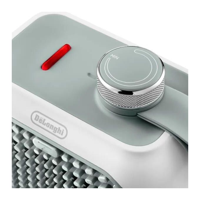 DeLonghi HFX10B03.GR Termoventilatore Stufa elettrica da Scrivania 360 Watt colore Bianco e Verde Salvia Capsule Desk