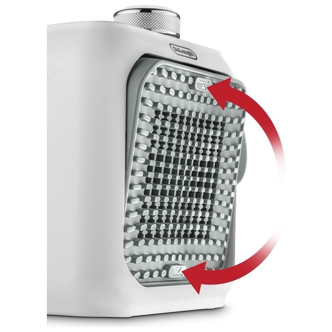 DeLonghi HFX10B03.GR Termoventilatore Stufa elettrica da Scrivania 360 Watt colore Bianco e Verde Salvia Capsule Desk