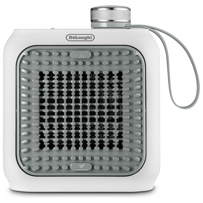 DeLonghi HFX10B03.GR Termoventilatore Stufa elettrica da Scrivania 360 Watt colore Bianco e Verde Salvia Capsule Desk