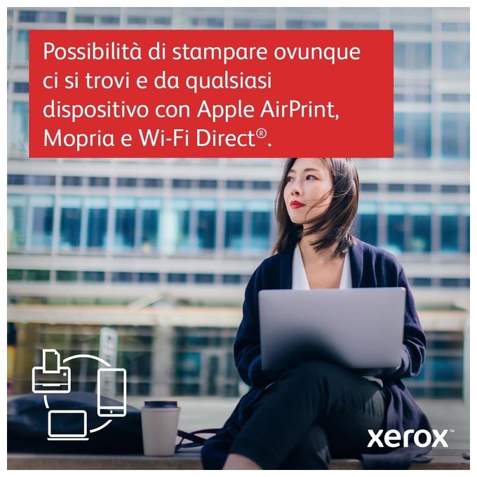 Xerox Stampante Multifunzione B225 Laser A4 34ppm Wireless con ADF e 2 Vassoi