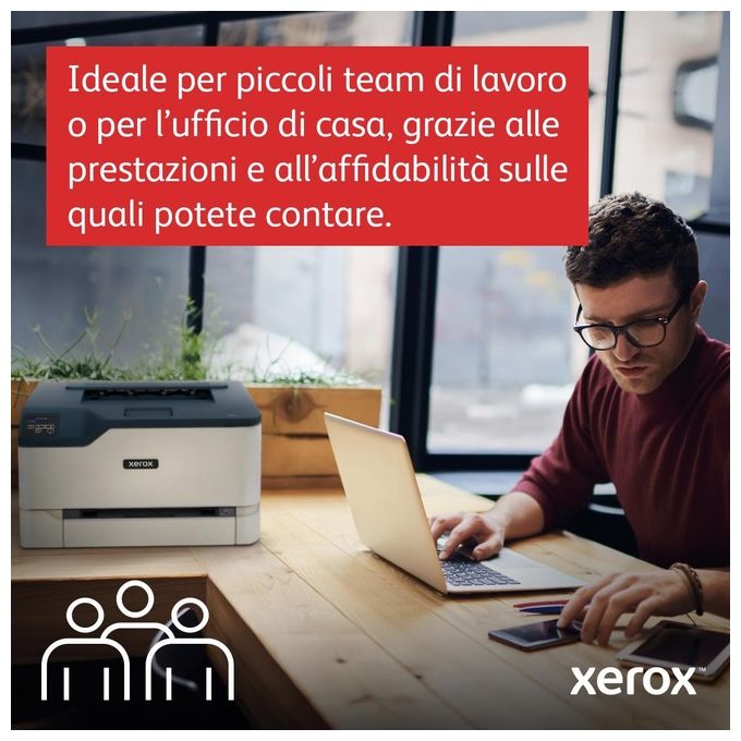 Xerox C230 Stampante A4 22ppm Fronte-Retro Wireless PS3 PCL5e-6 2 Vassoi Totale 251 Fogli