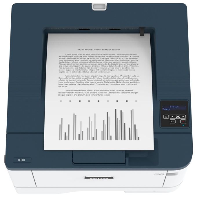 Xerox B310 Stampante A4 40ppm Fronte-Retro Wireless PS3 PCL5e-6 2 Vassoi Totale 350 Fogli