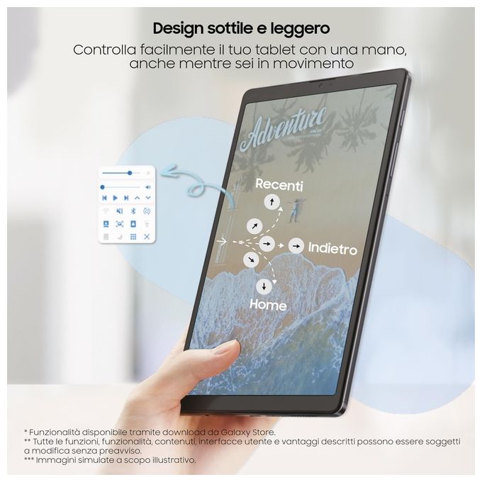 Samsung Galaxy Tab A7 Lite 8.7'' 3Gb 32Gb WiFi Grigio Italia