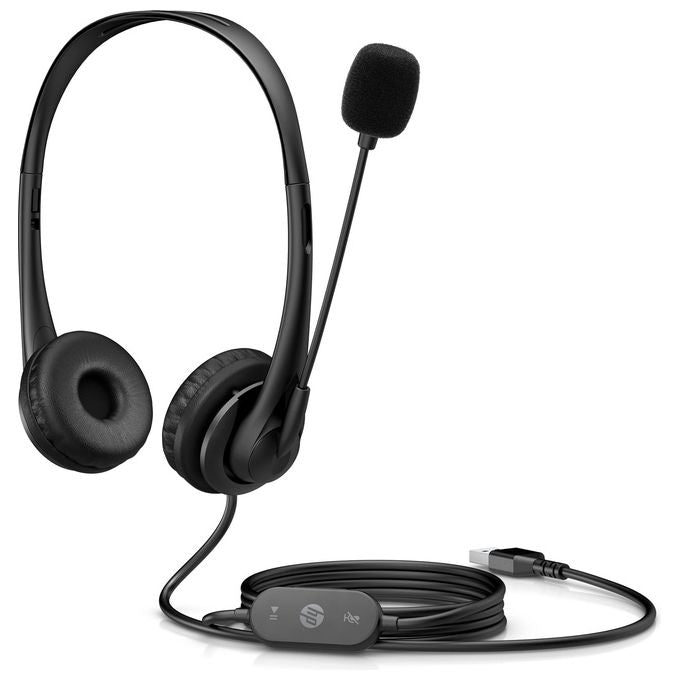 HP Stereo USB Headset G2 Auricolare Cablato a Padiglione Ufficio Nero