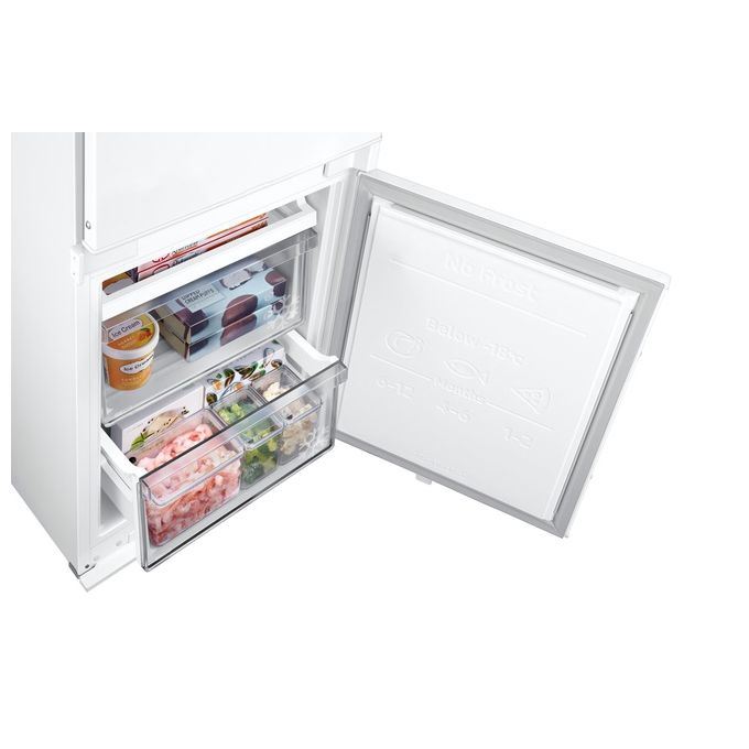 Samsung BRB26703CWW Frigorifero Combinato da Incasso Capacita' 267 Litri Classe energetica C Total No Frost All Around Cooling Rivestimento Interno in Acciaio 177.5 cm Bianco