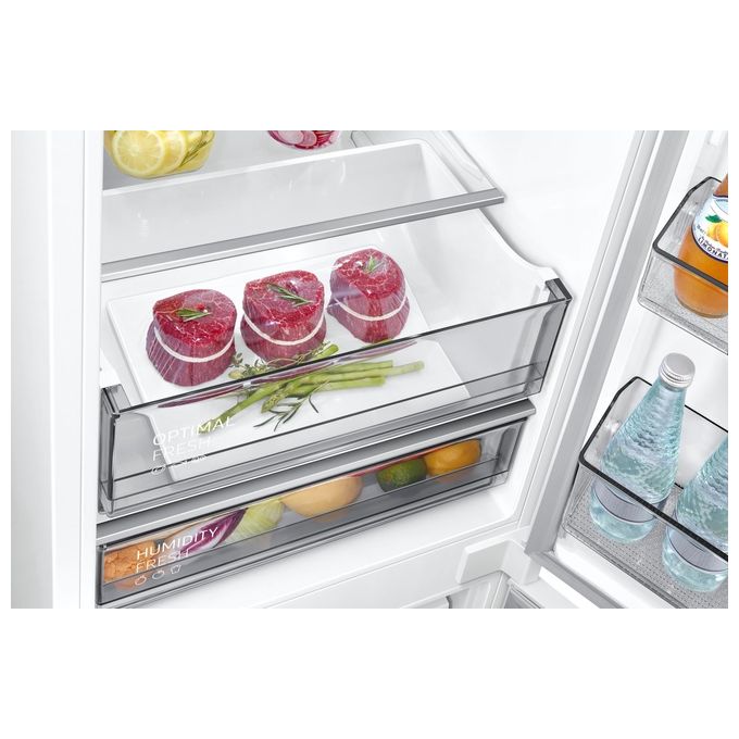 Samsung BRB26705DWW Frigorifero Combinato da Incasso Capacita' 264 Litri Classe energetica D Total No Frost Twin Cooling Plus Portabottiglie Flex 177 cm Bianco