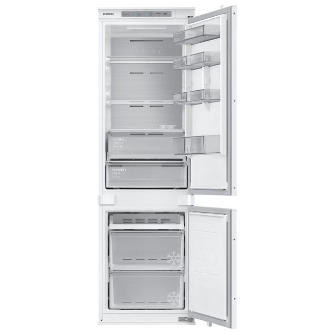 Samsung BRB26703CWW Frigorifero Combinato da Incasso Capacita' 267 Litri Classe energetica C Total No Frost All Around Cooling Rivestimento Interno in Acciaio 177.5 cm Bianco