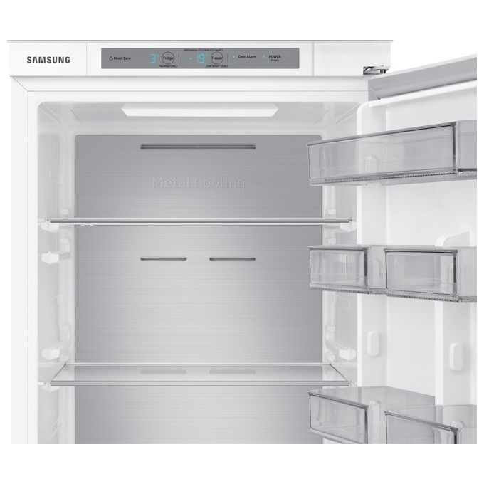 Samsung BRB26703CWW Frigorifero Combinato da Incasso Capacita' 267 Litri Classe energetica C Total No Frost All Around Cooling Rivestimento Interno in Acciaio 177.5 cm Bianco