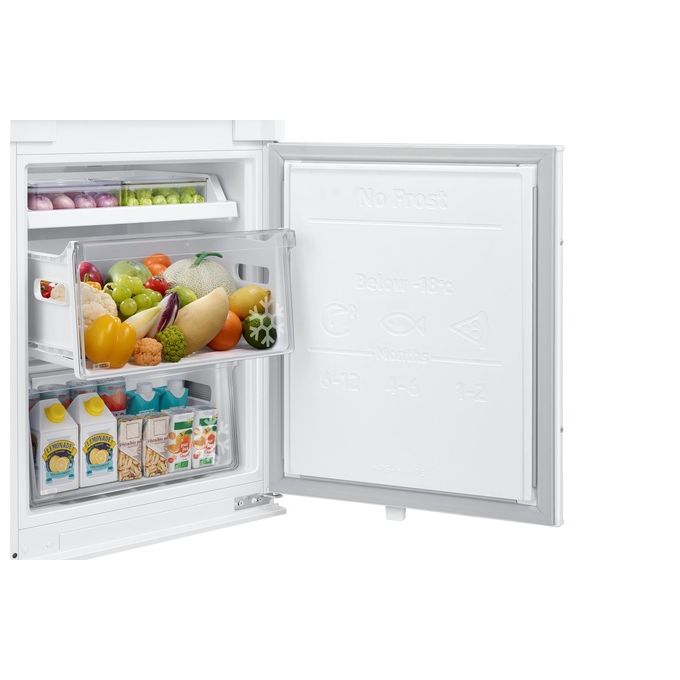 Samsung BRB26703CWW Frigorifero Combinato da Incasso Capacita' 267 Litri Classe energetica C Total No Frost All Around Cooling Rivestimento Interno in Acciaio 177.5 cm Bianco