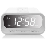 New Majestic Sveglia Digitale Display 1.2'' Base di Ricarica Wireless