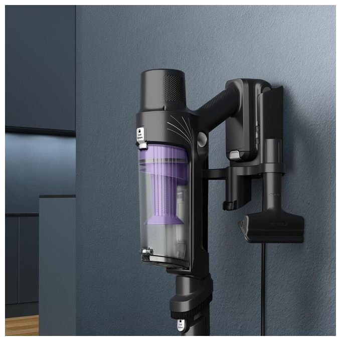 Rowenta RH6A35 Aspirapolvere Senza Filo Ciclonico Aspirapolvere Senza Sacco Potenza 140 Watt colore Viola e Argento