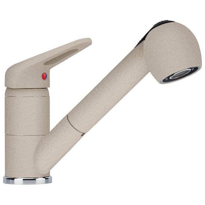 Franke Novara-Plus Doccia Miscelatore monocomando con canna girevole 120° e doccetta orientabile doppio getto Sahara 115.0470.663