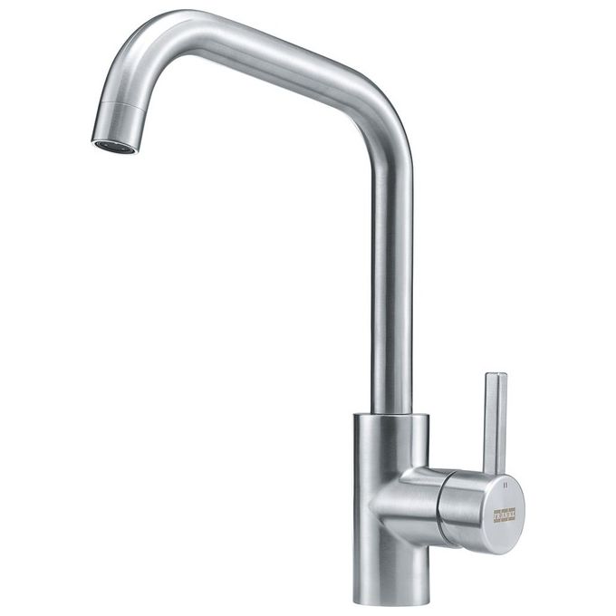 Franke Kubus Miscelatore monocomando con canna alta girevole 180° Inox Satinato 115.0529.202