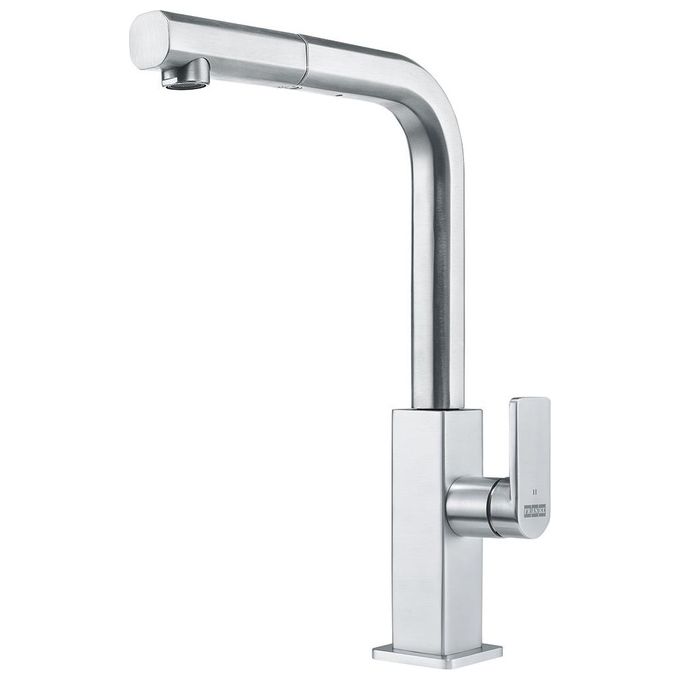 Franke Mythos Miscelatore monocomando con doccino estraibile e canna girevole 360° Acciaio Satinato 115.0547.853