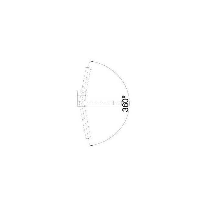Blanco LINUS Modern Miscelatore cucina nero opaco