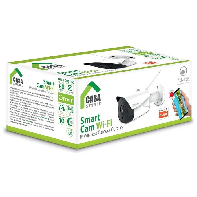 Atlantis Videocamera Wi-Fi da Esterno 2Mp Full Hd 1920z1080p 25fps