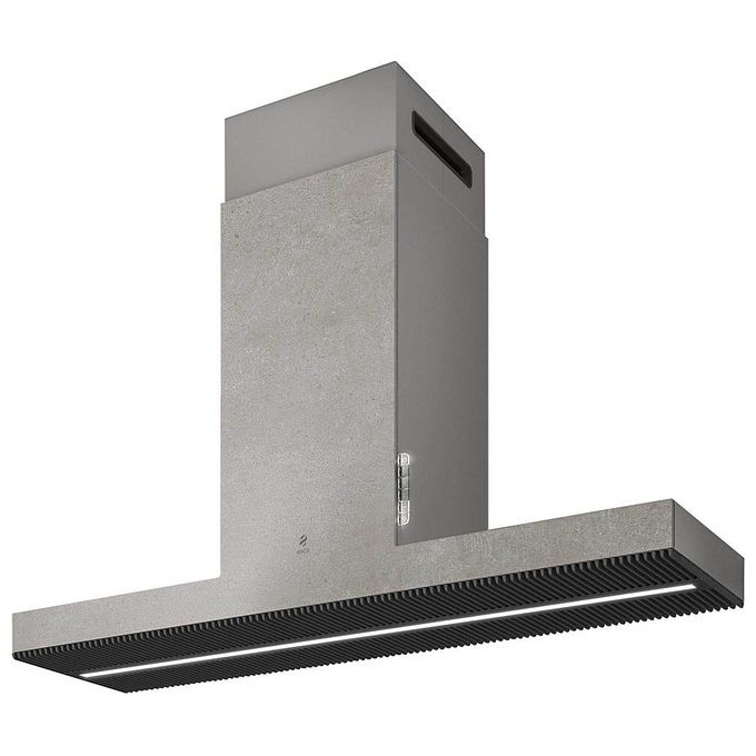 Elica Cappa Haiku Island PRF0146282 Island Parete Aspirante Classe A Touch Control LED 120 cm Effetto Cemento