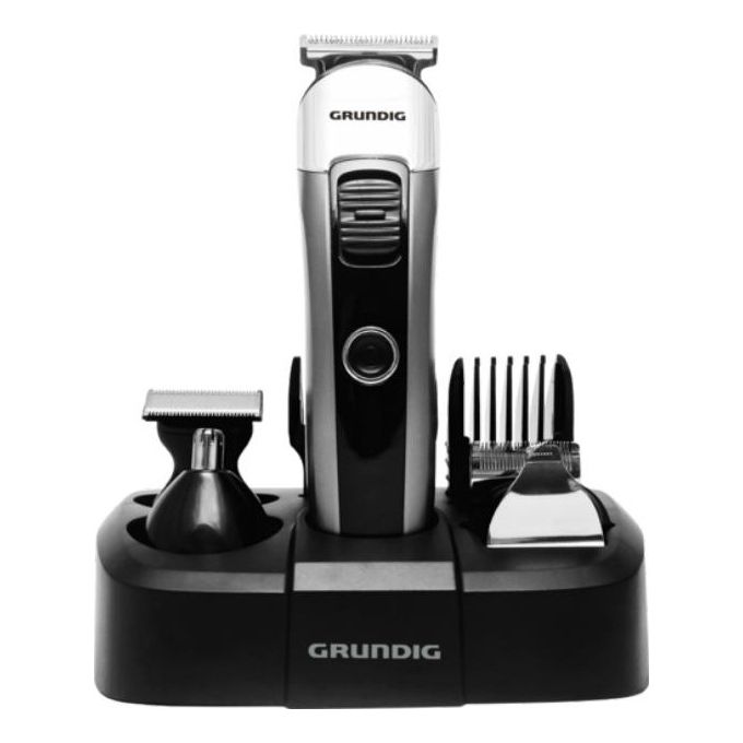 Grundig MGK 6841 Kit per Tagliacapelli con Stazione di Ricarica 8 Accessori
