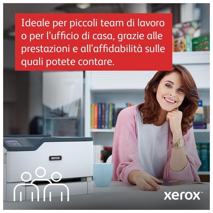 Xerox C230 Stampante A4 22ppm Fronte-Retro Wireless PS3 PCL5e-6 2 Vassoi Totale 251 Fogli