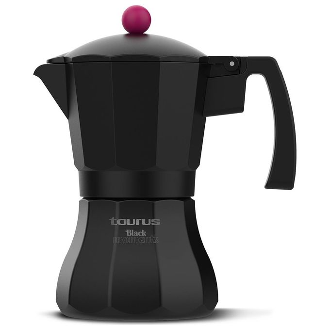 Taurus Black Moments 9 Moka 9 Tazze Base e Filtro in Acciaio Inox Nero