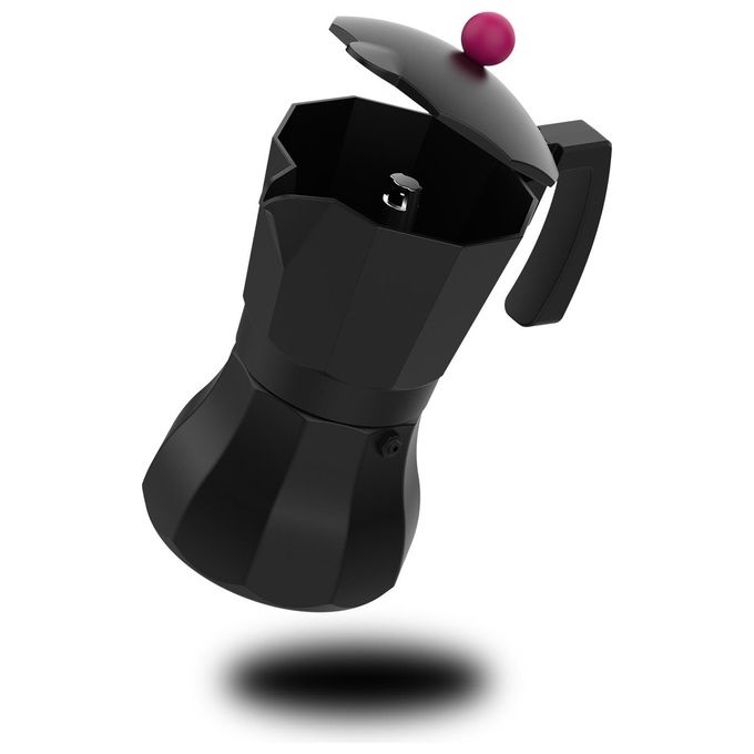 Taurus Black Moments 9 Moka 9 Tazze Base e Filtro in Acciaio Inox Nero