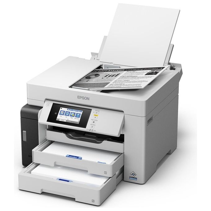 Epson C11CJ41405 EcoTank Pro ET-M16680 Stampante Multifunzione Inkjet Monocromatica A3 Wi-Fi Ethernet USB Touchscreen 25 ppm Fronte Retro Automatico colore Nero