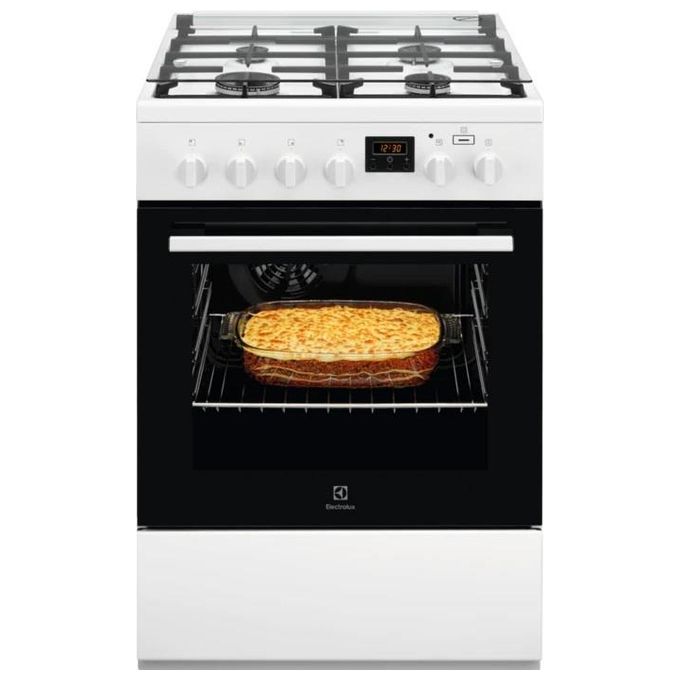 Electrolux LKK640200W Cucina a Gas con Forno Elettrico Multifunzione 4 Fuochi Classe energetica A 60x60 cm Bianco