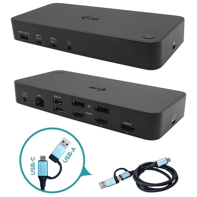 I-Tec Usb 3.0 - Usb-C - Thunderbolt 3x 4k Docking Station  Power Delivery 100W