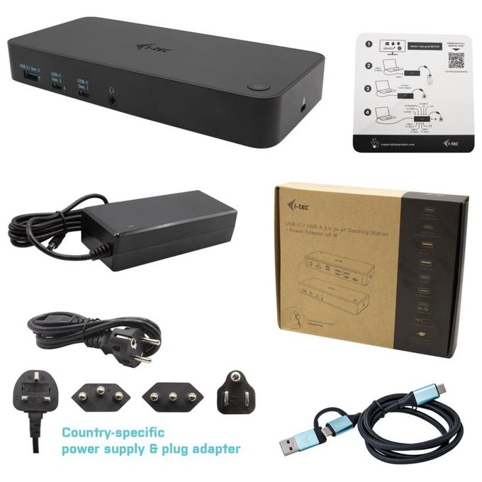 I-Tec Usb 3.0 - Usb-C - Thunderbolt 3x 4k Docking Station  Power Delivery 100W