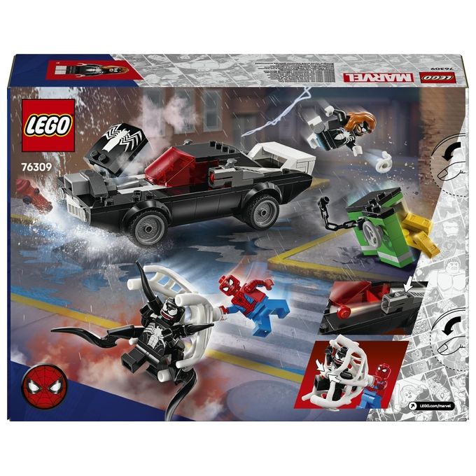LEGO Set Spider-Man Contro Muscle Car di Venom 76309 Marvel Super Heroes per Avventure Costruibili Emotive