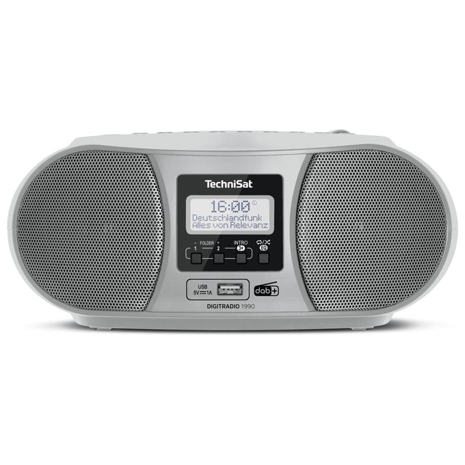 Technisat DigitRadio 1990 Stereo con Radio DAB-FM e Lettore CD Argento