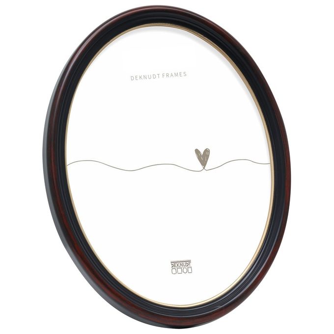 Deknudt S100F9 Cornice Ovale 3x18cm in Plastica Nero-Marrone