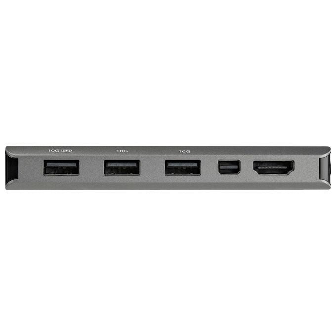 StarTech.com Adattatore Multiporta Usb-C a Hdmi o Mini Displayport 4k 60hz 100W Power Delivery 10Gbps Cavo Integrato da 12cm