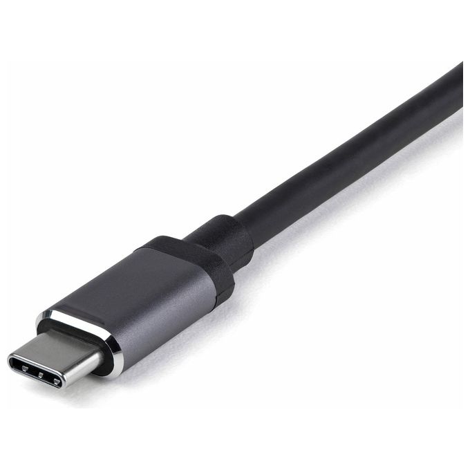 StarTech.com Adattatore Multiporta Usb-C a Hdmi o Mini Displayport 4k 60hz 100W Power Delivery 10Gbps Cavo Integrato da 12cm