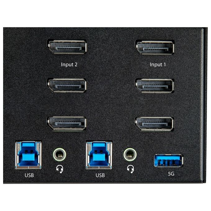 StarTech.com KVM Switch Displayport a Due Porte e Triplo Monitor Dp Commutazione con Tasti di Scelta Rapida