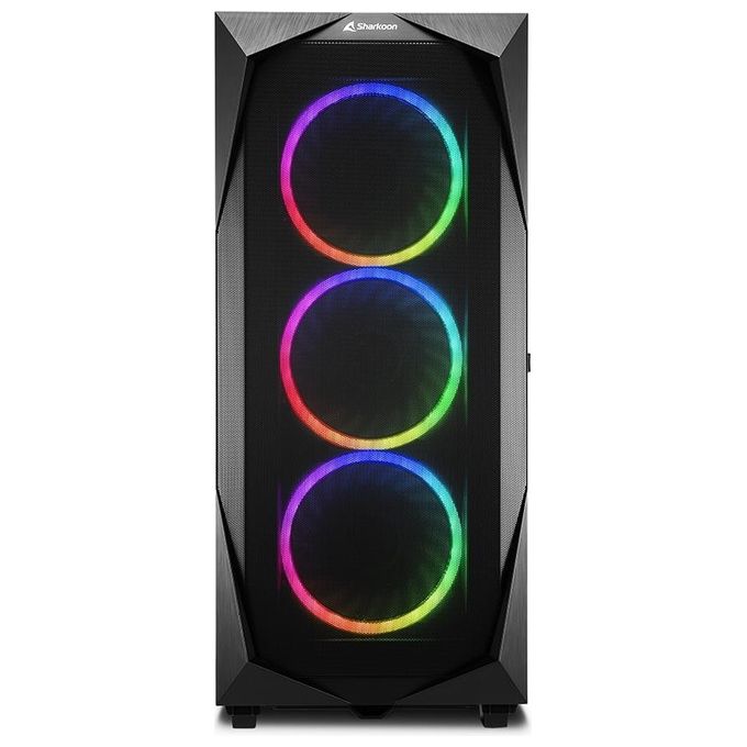 Sharkoon Cabinet atx Sharkoon 8slot 50,1x23,8x55cm 4x3,5' 5x2,5' 2xusb3.0 4xvent-rgb-120mm 3xvent-rgb-140mm Finestra Laterale