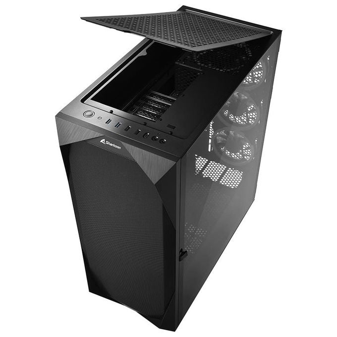 Sharkoon Cabinet atx Sharkoon 8slot 50,1x23,8x55cm 4x3,5' 5x2,5' 2xusb3.0 4xvent-rgb-120mm 3xvent-rgb-140mm Finestra Laterale