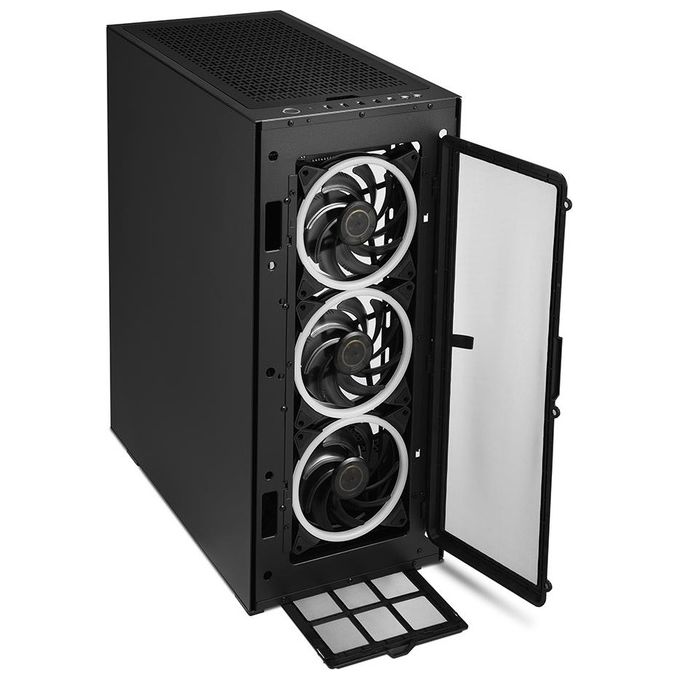 Sharkoon Cabinet atx Sharkoon 8slot 50,1x23,8x55cm 4x3,5' 5x2,5' 2xusb3.0 4xvent-rgb-120mm 3xvent-rgb-140mm Finestra Laterale