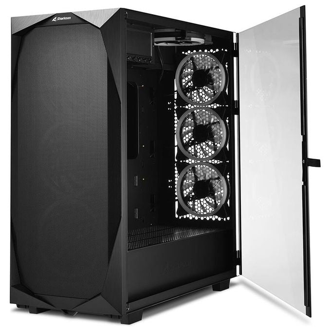 Sharkoon Cabinet atx Sharkoon 8slot 50,1x23,8x55cm 4x3,5' 5x2,5' 2xusb3.0 4xvent-rgb-120mm 3xvent-rgb-140mm Finestra Laterale