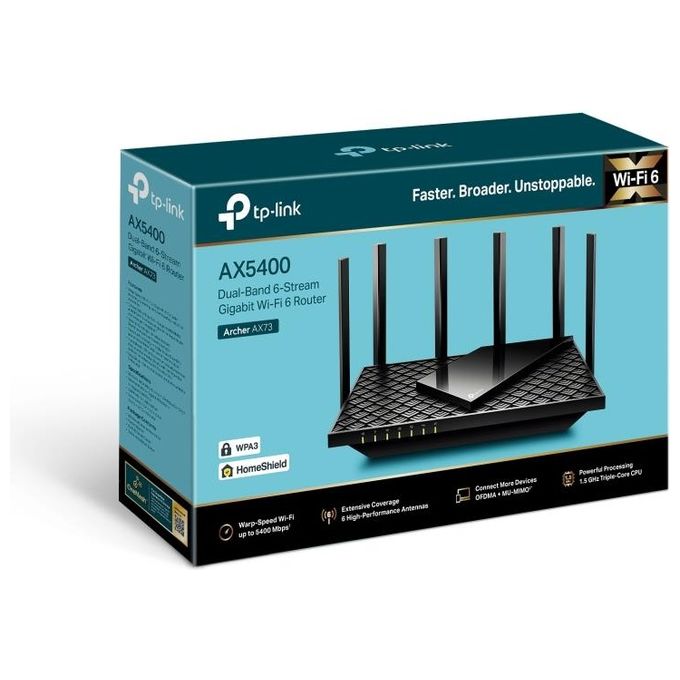 TP-LINK Archer AX72 wireless router Gigabit Ethernet Dual-band (2.4 GHz - 5 GHz) Black (ARCHER AX72)