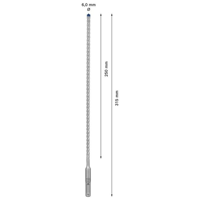 Bosch Professional 1 Punta per Martelli Expert SDS plus 6x250x315mm