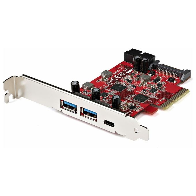 TarTech.com Scheda PCIe a 5 Porte USB Scheda PCIe USB 3.1 Gen 2 10Gbps con 1x USB-C e 2x USB-A - 1x 2 Porte IDC