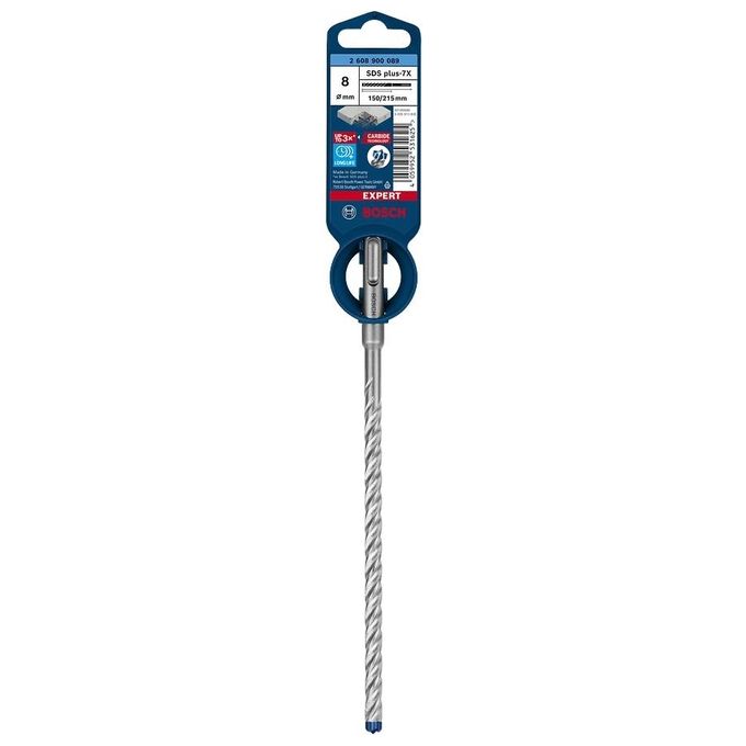 Bosch Punta per Martelli Expert SDS Plus-7X per Calcestruzzo Armato Diametro 8.00x215mm