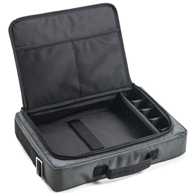 B and W International TEX.162 Borsa per PC Portatile con Divisorio Grigio