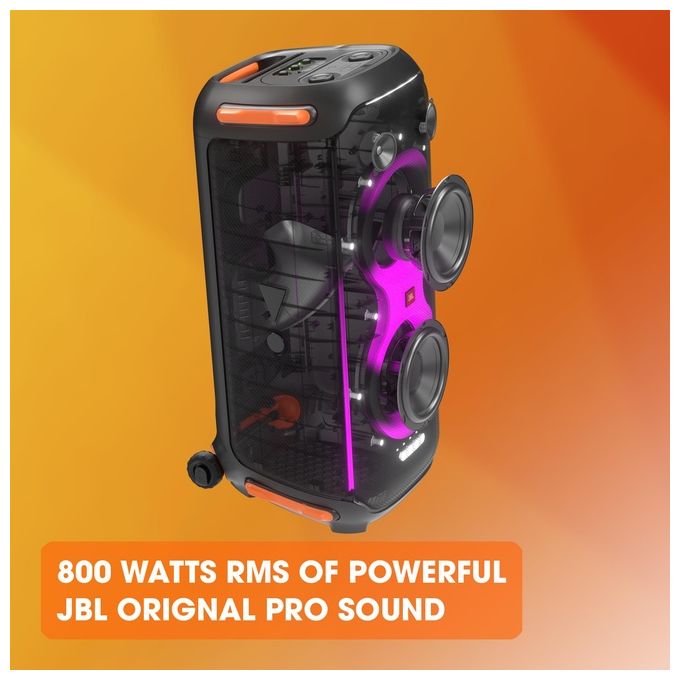 JBL PartyBox 710 Cassa Altoparlante Wireless Bluetooth con Effetti Luce Speaker Portatile Impermeabile IPX4 Ingressi Microfono e Strumenti Nero