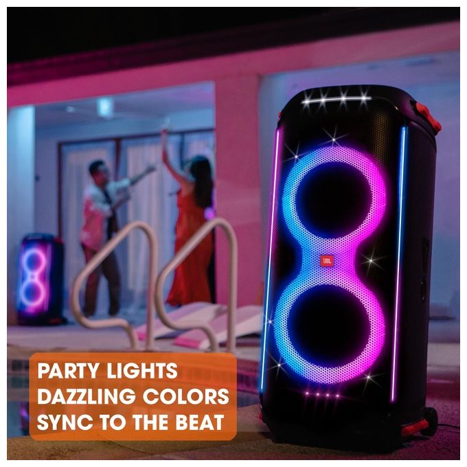 JBL PartyBox 710 Cassa Altoparlante Wireless Bluetooth con Effetti Luce Speaker Portatile Impermeabile IPX4 Ingressi Microfono e Strumenti Nero