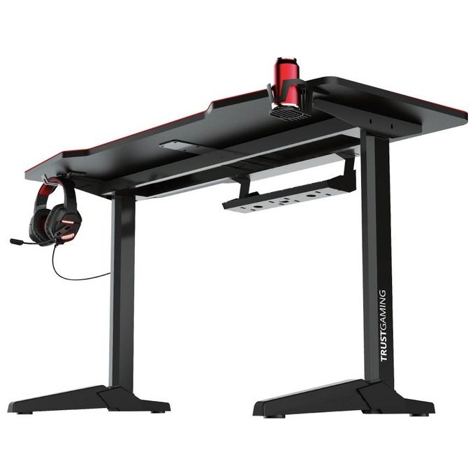 Trust GXT 1175 Scrivania Gaming Imperius XL Nero-Rosso